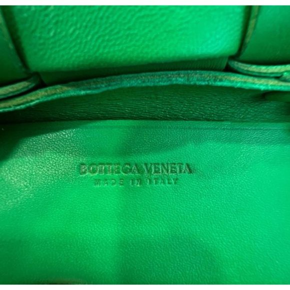 Bottega Veneta Candy Mini Cassette Parakeet Green Lambskin Leather Bag - Picture 10 of 12